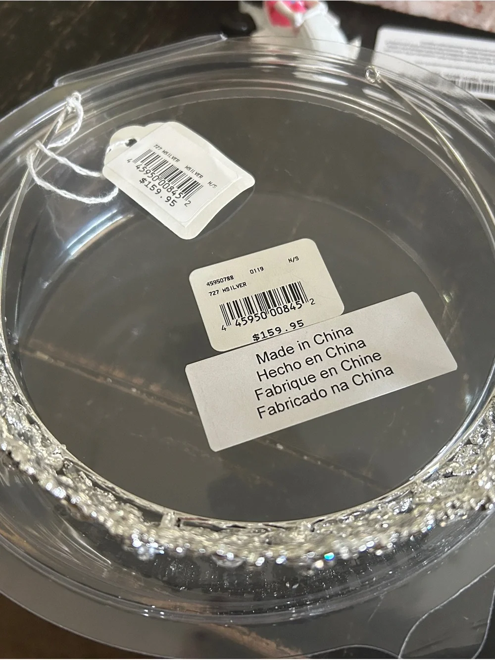 David’s Bridal Crystal Silver Tiara